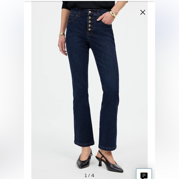 Madewell Mid-Rise Kick Out Crop Jeans - Picture 1 of 11